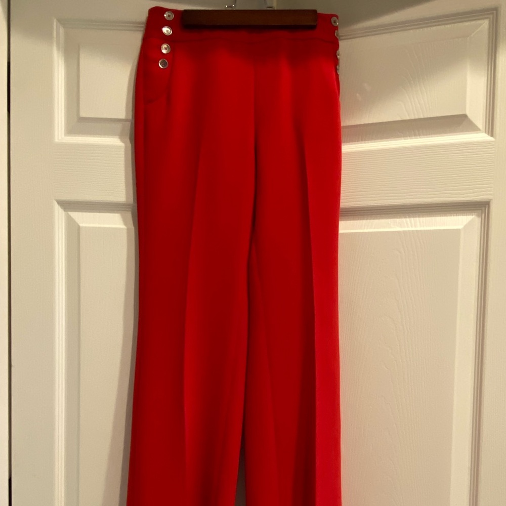 White House Black Market red dress pants. Flare bottom size 00 Regular